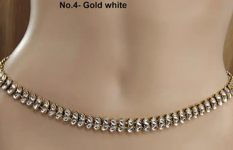 Waist Chain Kundan Belly Sari Saree Chain Indian Jewelry Jewellery Kamarbandh Kamarband Belt/Indian Body Chain Jewellery/Kundan waist belt