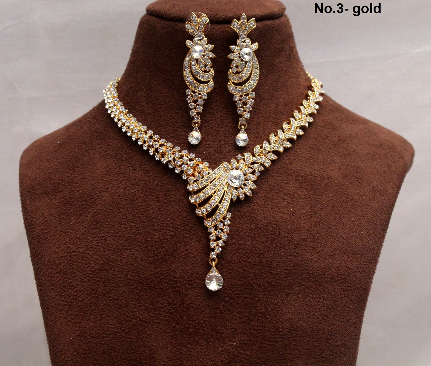 Women Necklace Jewellery Set/Antique Gold, Gold Bollywood Necklace Set/Bridesmaid necklace Wedding Y Drop Jewellry set/Women Necklace Set/Gift for her