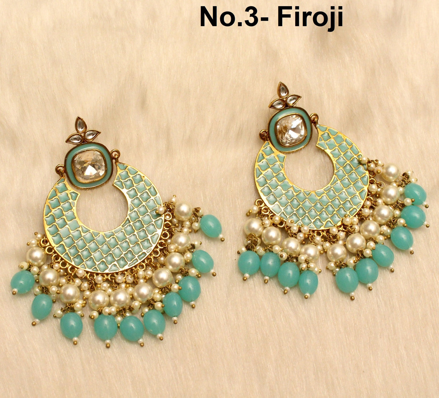 Indian Jewellery/Chandbali Indian Earrings/Indian Gold Black, Pink. firoji Earrings Set bunty Jewellery