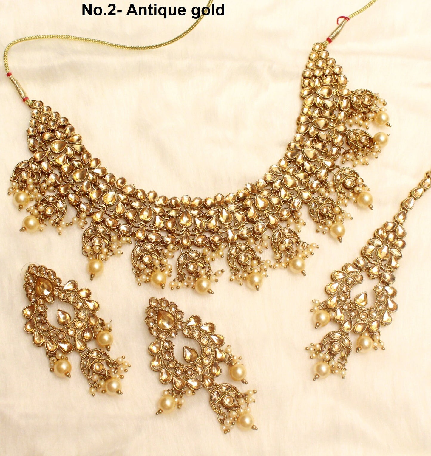 Indian Jewellery/Dark gold/maroon/pastel green/green/peach Bridal Kundan necklace Set/Bollywood Gold Indian hira Jewellery