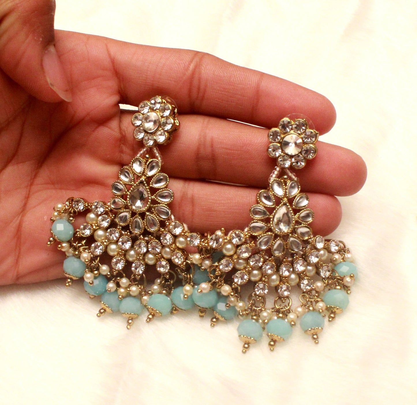 Indian Jewellery/Bridal Gold Bollywood Kundan Bride Jewellery Necklace noun Set