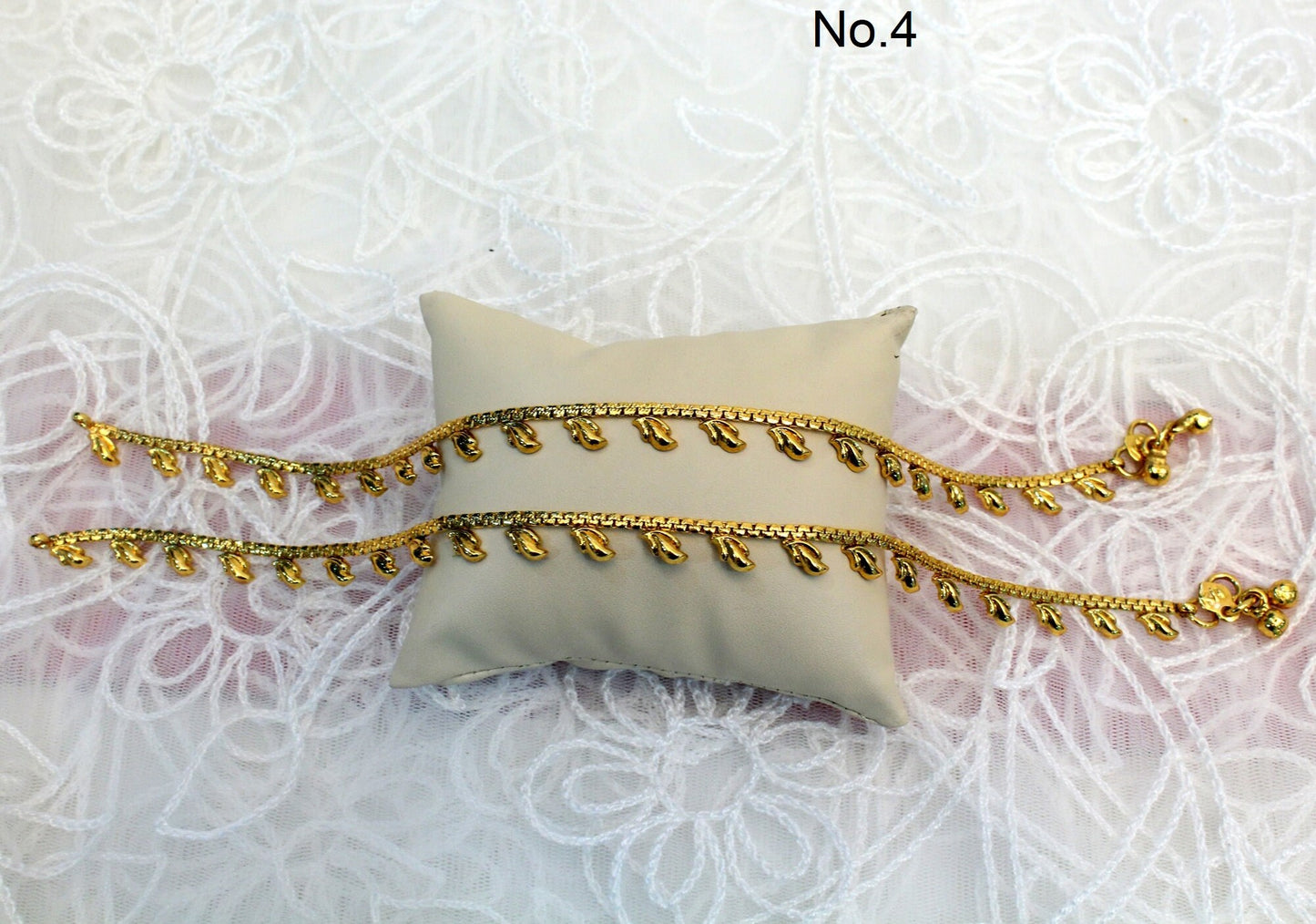 Buy Anklets Foot Bracelet Gold Indian Payal Jhanjar Jewellery Jewellery/Traditional Bollywood Panjeb Jewellery