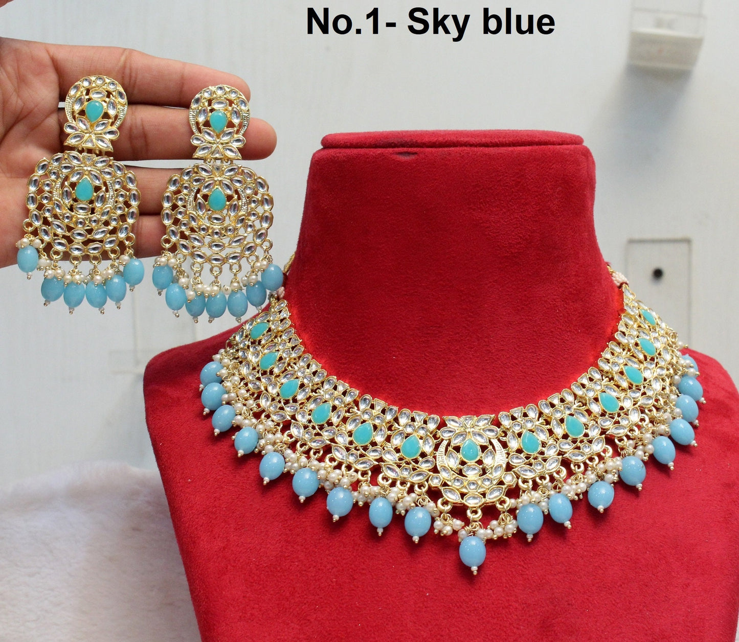Indian Jewellery Gold Kundan Necklace Set/ Bridal Bollywood Wedding Jewelry Set/Women Necklace Kundan Set/ Indian jewellery