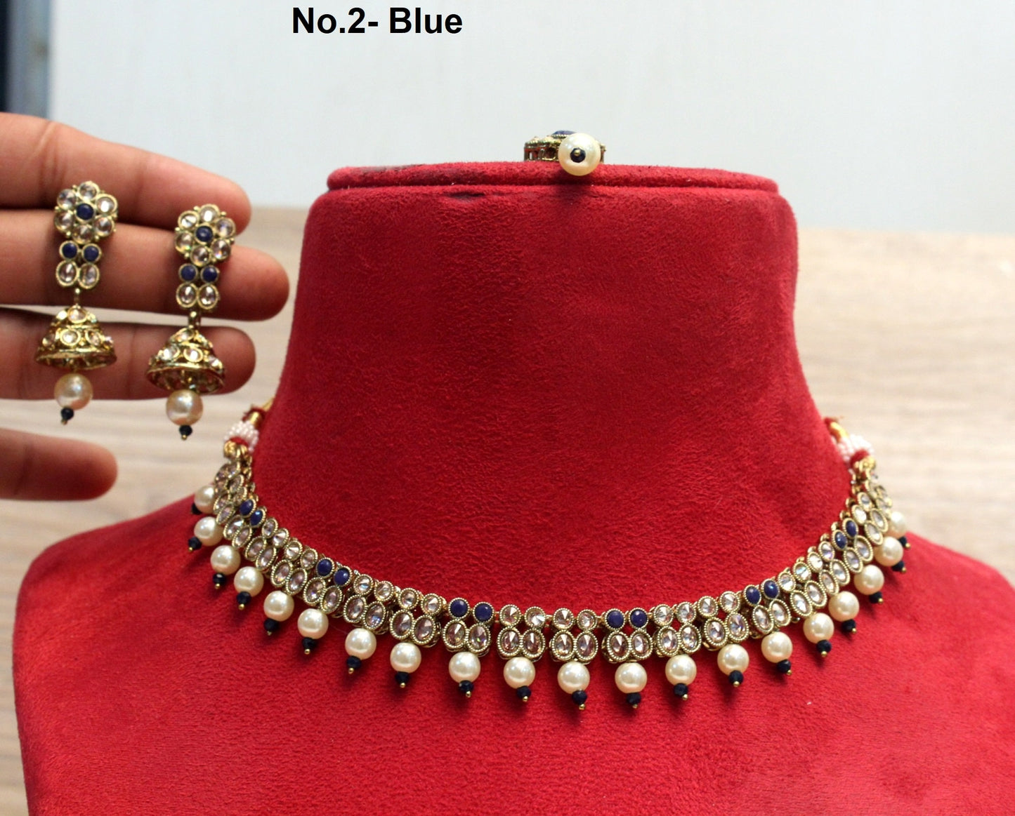 Indian Jewellery/Gold finish Ruby, sea green, silver necklace Set/Bollywood Silver Indian Jewellery Set /Bridesmaid sets