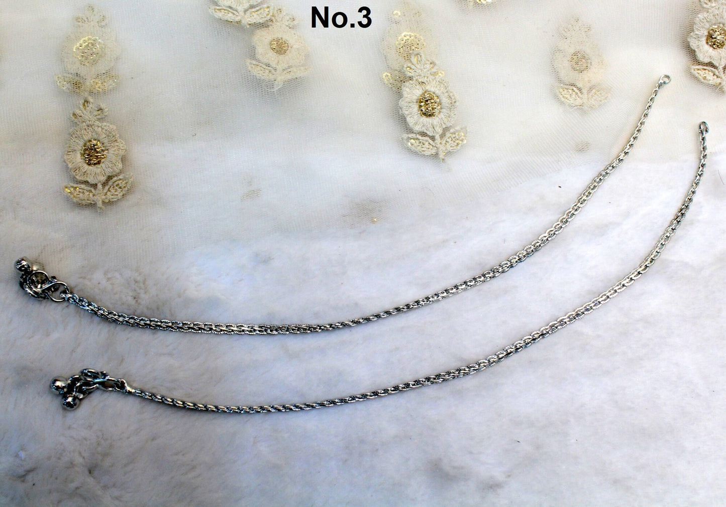 Anklets Foot Bracelet silver Indian pair Payal Jhanjar Jewellery Jewellery/Traditional Bollywood Panjeb Jewellery