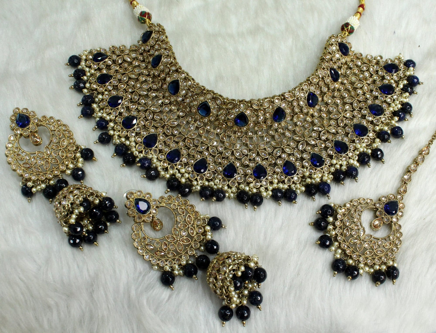 Buy Choker Set Bridal Necklace Set/Choker necklace Jewellery set /Indian bridal necklace set/Bridesmaid Jewellery/gift for her