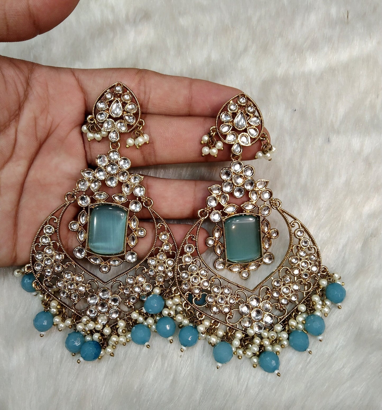 Indian Jewellery/Kundan Jewelry Earrings Tikka /Indian Earrings Tikka Set Jewellery/Pakistani kundan earrings Bollywood Set