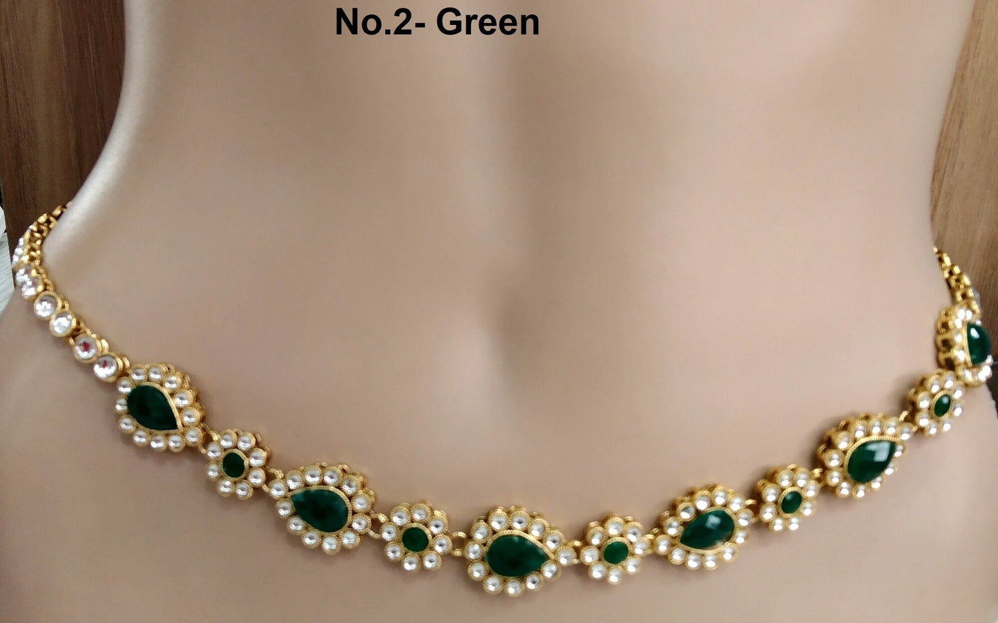 Waist Chain Kundan Belly Sari Saree Chain Indian Jewelry Jewellery Kamarbandh Kamarband Belt/Indian Body Chain Jewellery/Kundan waist belt
