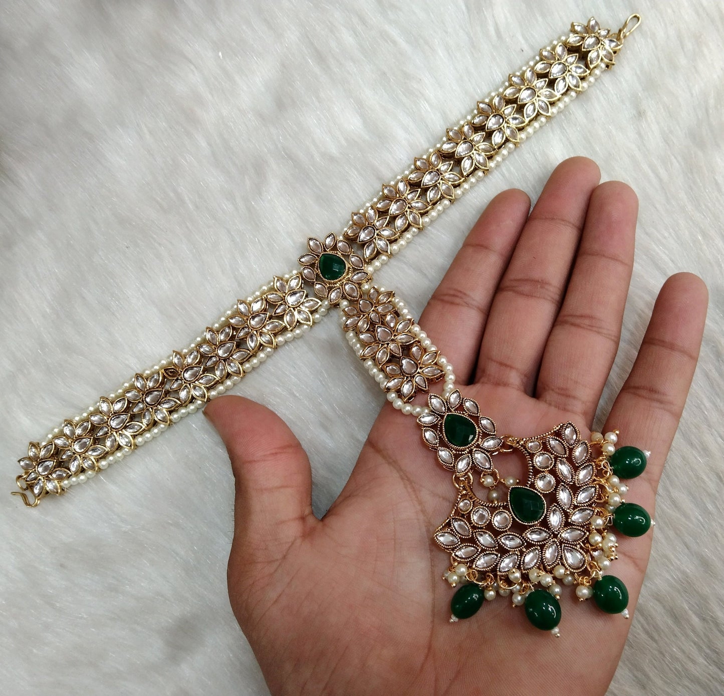 Indian Headpiece Matha Patti sheesh phool Head Chain/Bollywood Head Piece Tikka Hair chain/ Indian Head Jewellery/Pakistani Head Jewellery