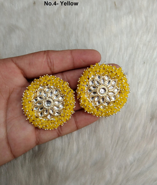 Stud Earrings Indian Jewellery/Indian Stud Earrings/Gold kundan stud earrings/Indian Tops Earrings Jewellery/Bollywood stud earrings
