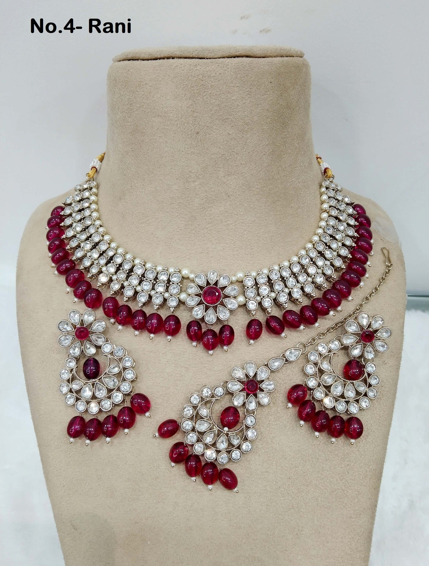 Silver Necklace Set/Silver White Bollywood Necklace Set/Bridesmaid necklace Wedding Jewellry set/Women martin opus Necklace Set/Gift for her