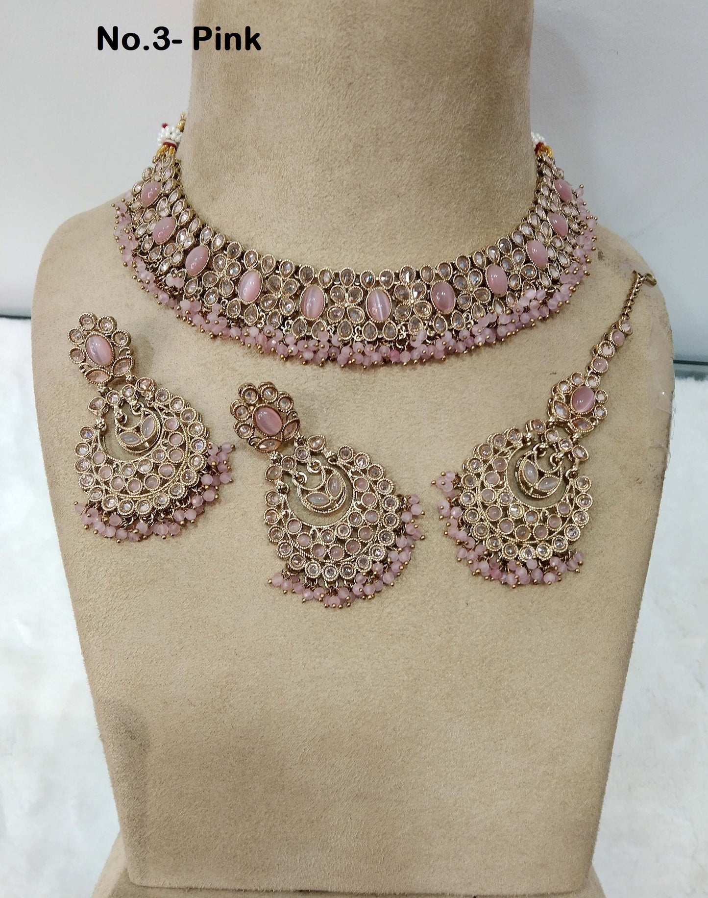 Indian Jewellery Necklace Set /Indian Antique necklace set/Bridesmaid riva Jewellry/Indian jewellery Set/blue,ruby, lavender, multicolor set