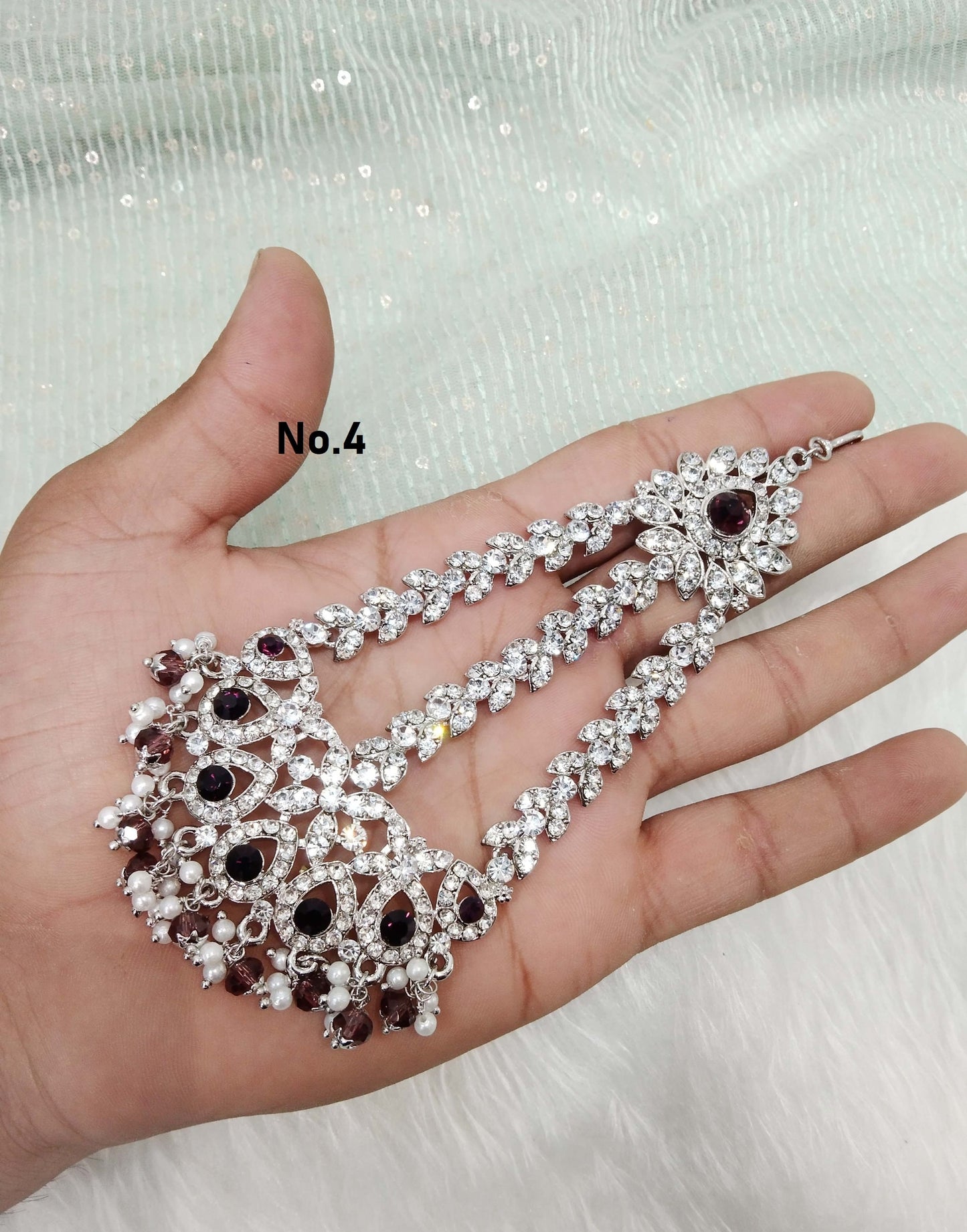 Passa Jhumar Jhoomer Headpiece Bridal Passa/Hijab Headpiece/Antique Indian Hair Jewellery/Pakistani Headpiece/Side Hair Jewellry