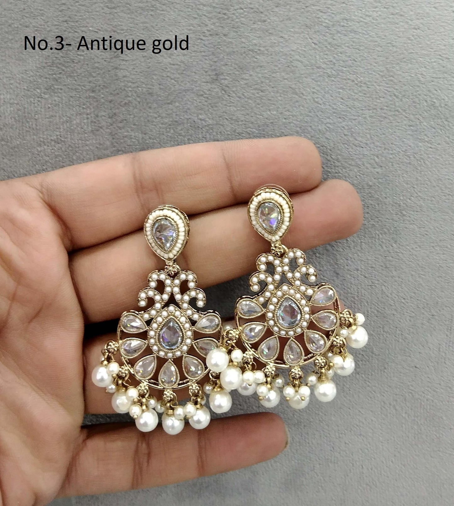 Indian Earrings Jewellery/ Earrings/ bollywood Earrings veni Set