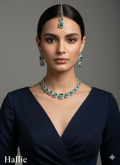 Silver Mroon Necklace Hallie sets