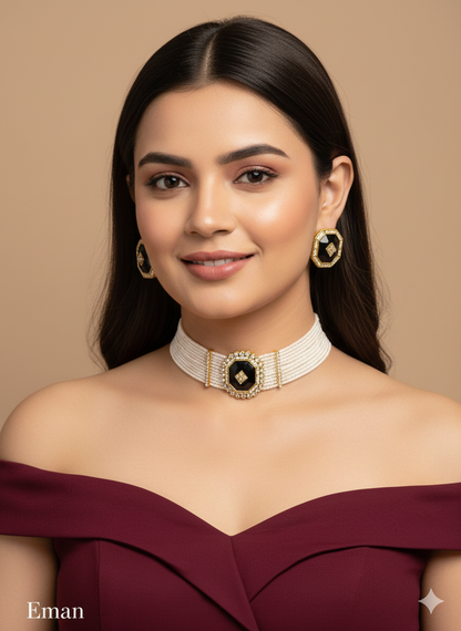Green Kundan Choker Indian jewellery Eman sets