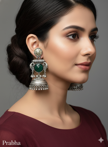 Brass Jhumka Bollywood Prabha Earrings