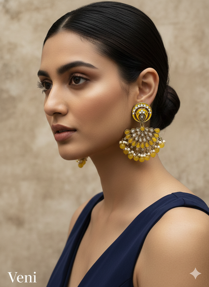 Indian Earrings Jewellery/ Earrings/ bollywood Earrings veni Set