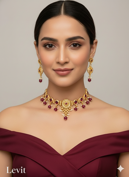 Choker Set / India polki  choker Jewellery set/Indian levit choker set