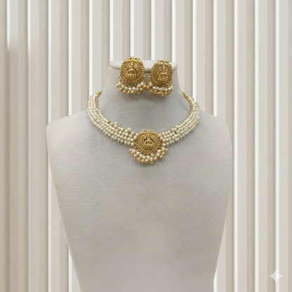Gold Polki Necklace set/ Gold Necklace Mintin sets