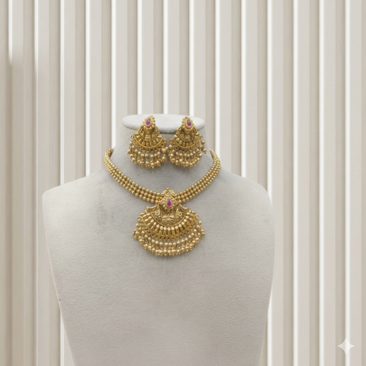 Gold Polki Necklace set/ Gold Necklace Mintin sets