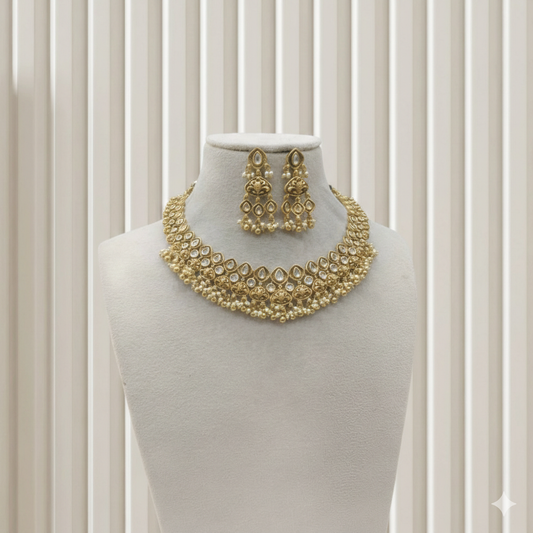 Gold Polki Necklace set/ Gold Necklace Mintin sets