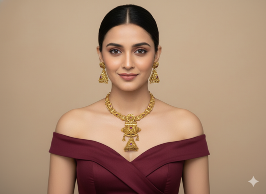 Gold Polki Necklace set/ Gold Necklace Amiri sets