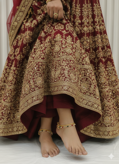 Gold Anklets Jhanjar Payal Indian Jewellery  Set