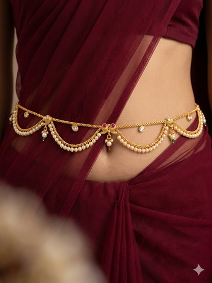 Gold Indian Belly Chain kamarbelt Saree Chain