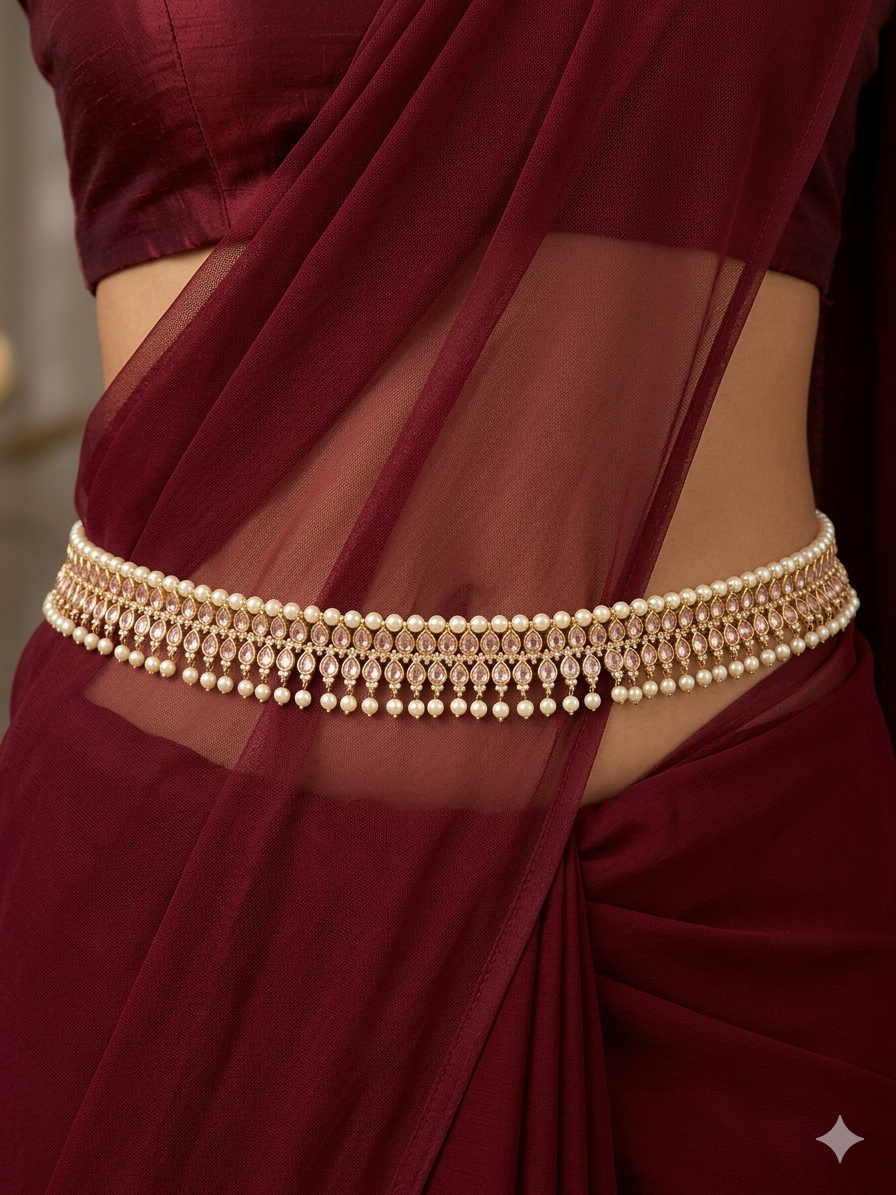 Antique Gold indian Belly Chain kamarbelt Saree Chain