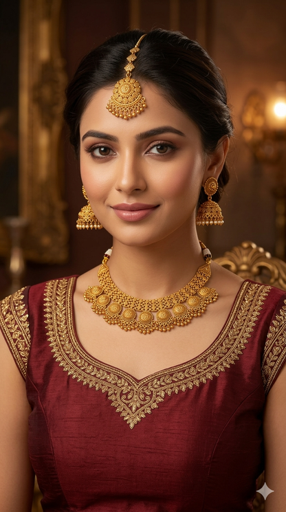 Gold Polki Necklace Jewellery Lucy Set