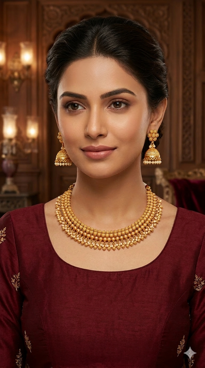 Gold Polki Necklace Jewellery Lucy Set