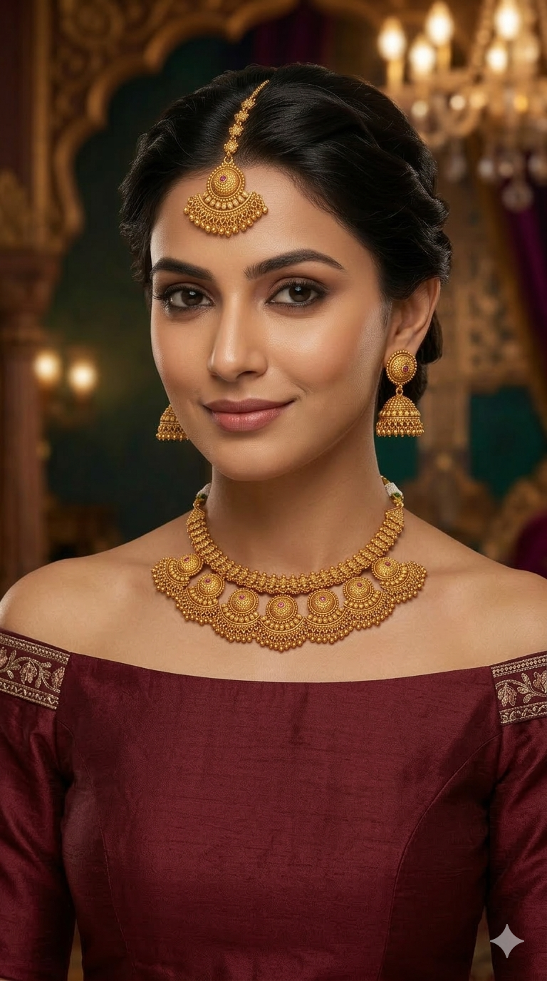Gold Polki Necklace Jewellery Lucy Set