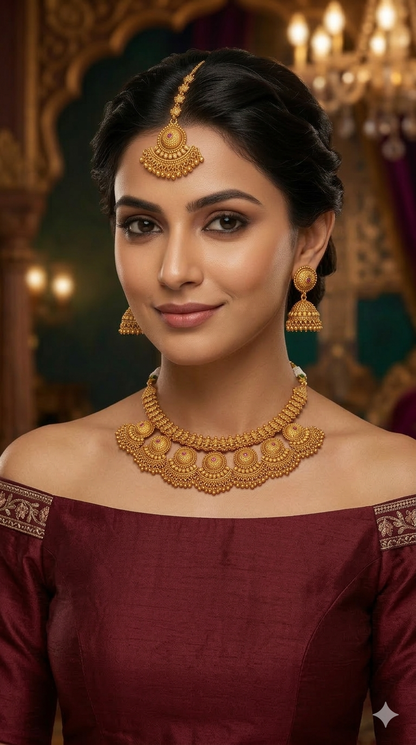 Gold Polki Necklace Jewellery Lucy Set
