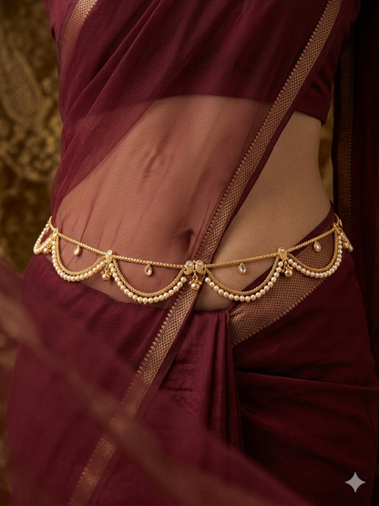 Gold Indian Belly Chain kamarbelt Saree Chain