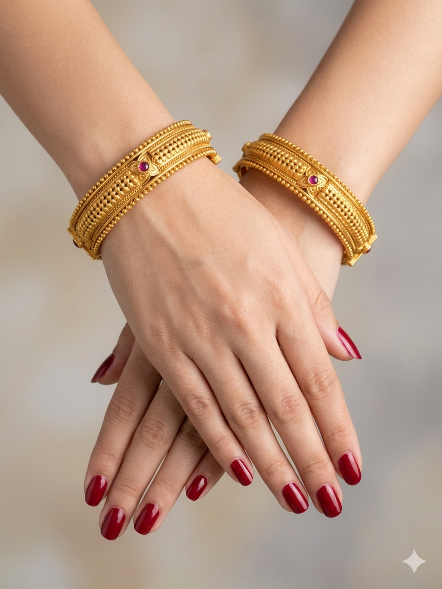 Indian bangles Traditional bollywood jewelry Ruby Ruba Gold bangles