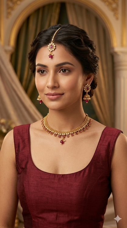 Gold Polki  Necklace Jewellery Juhi Set