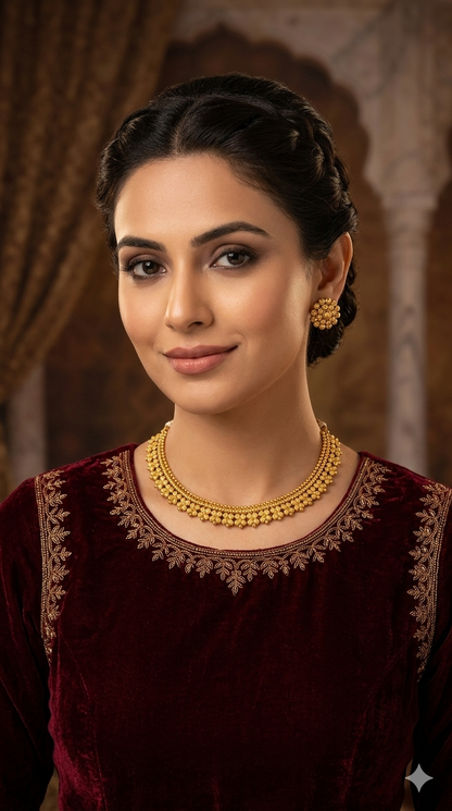 Gold Polki  Necklace Jewellery Juhi Set