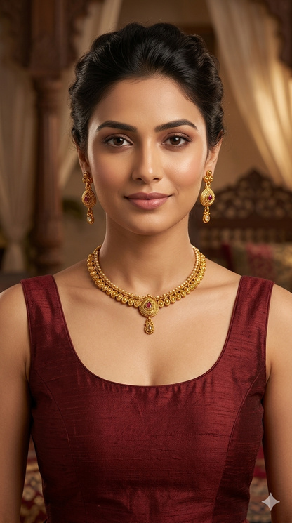 Gold Polki  Necklace Jewellery Juhi Set