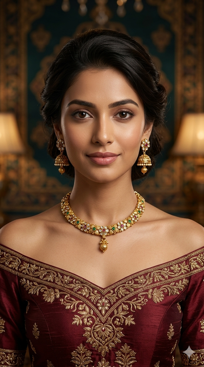 Gold Polki  Necklace Jewellery Juhi Set