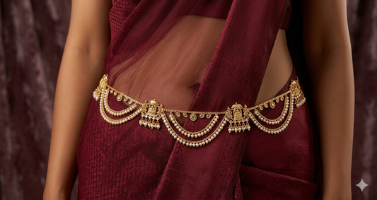 Gold Belly chain indian kamarbelt Prachi saree chain