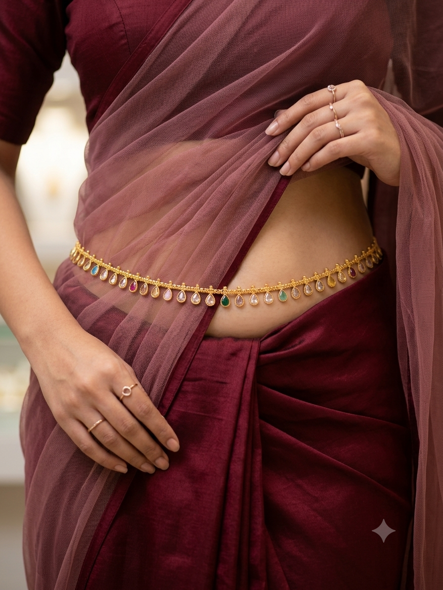 Gold Belly chain indian kamarbelt Marco saree chain