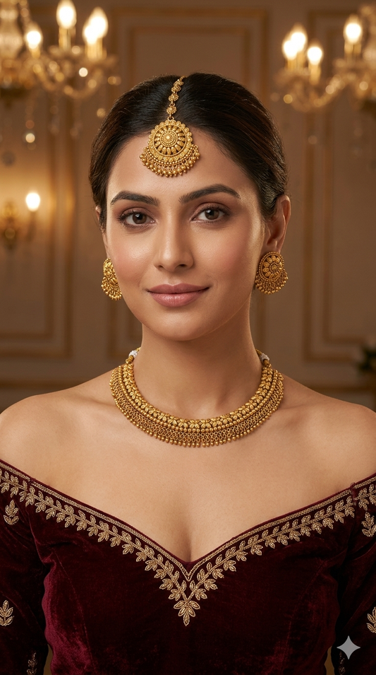 Gold Polki Necklace Jewellery Adya Se