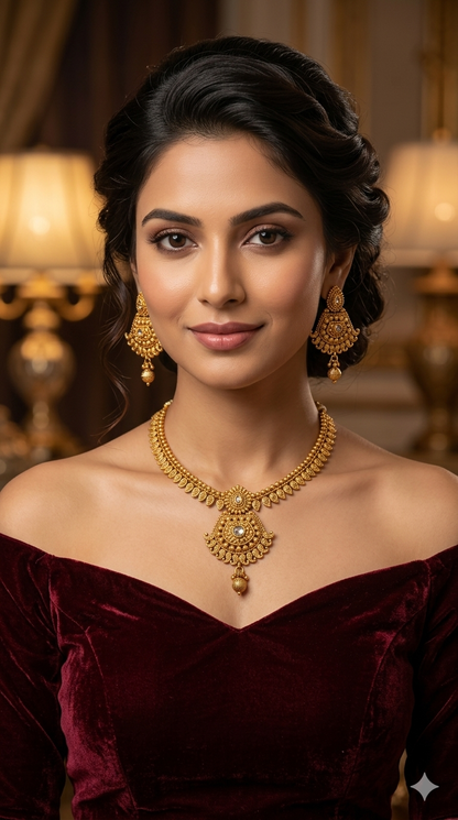 Gold Polki  Necklace  Jewellery Latika Set