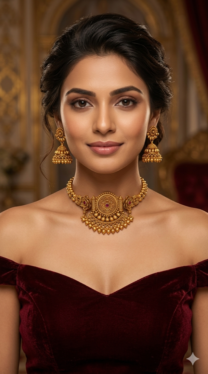 Gold Polki  Choker  Jewellery Litika Set