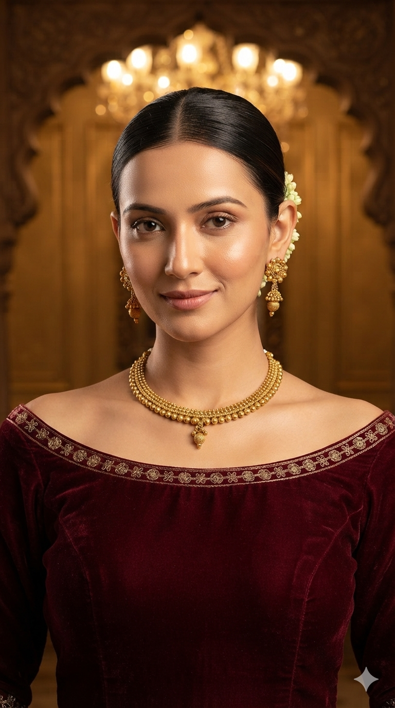 Gold Polki Necklace Jewellery Roma Set
