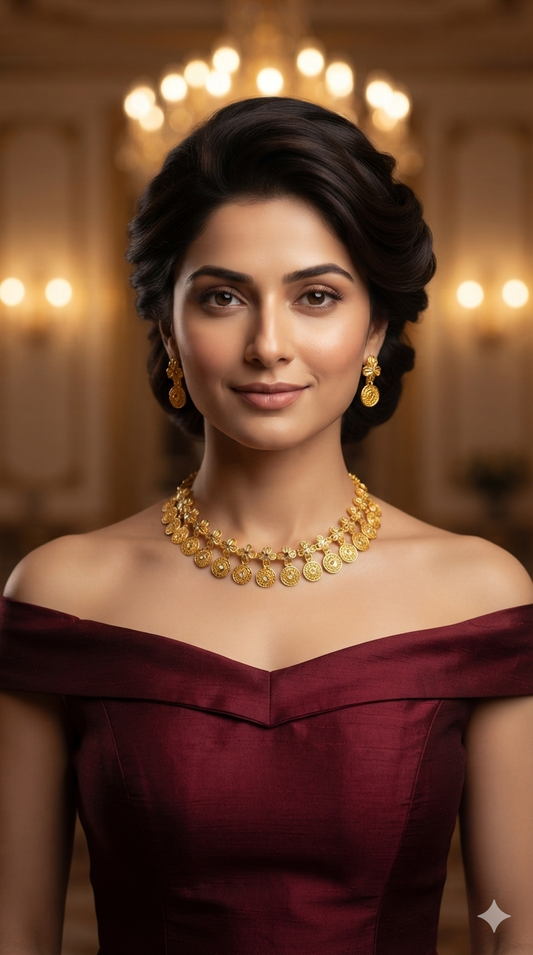 Gold Forming Jewellery Soni Necklace Set