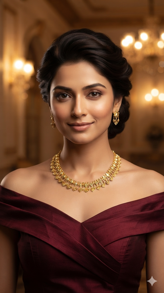 Gold Forming Jewellery Soni Necklace Set