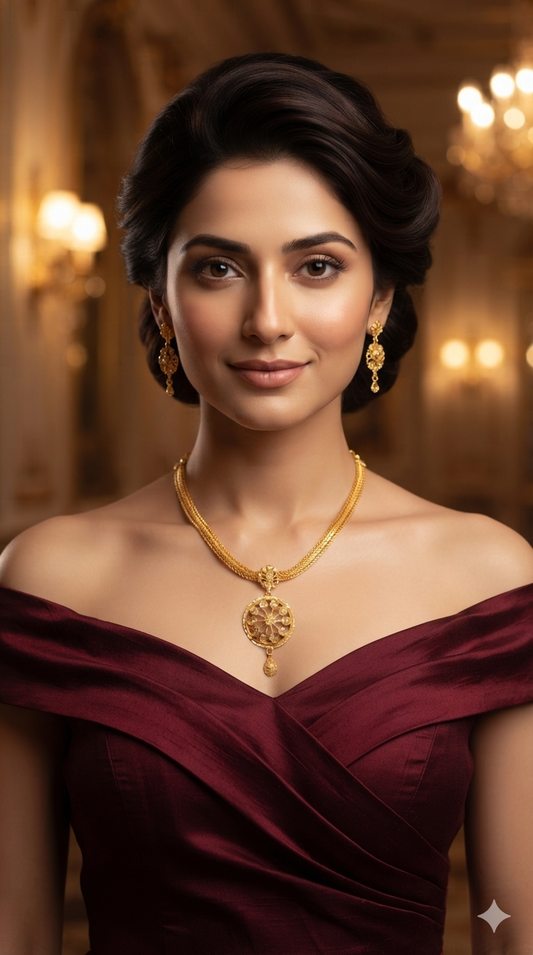 Gold Forming Jewellery Sohi Necklace Set