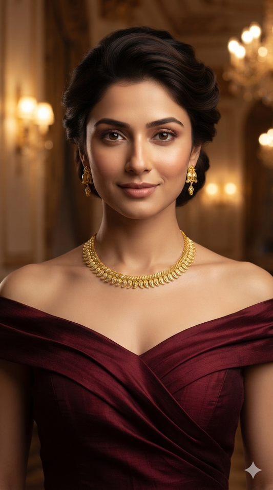 Gold Forming Jewellery Soni Necklace Set